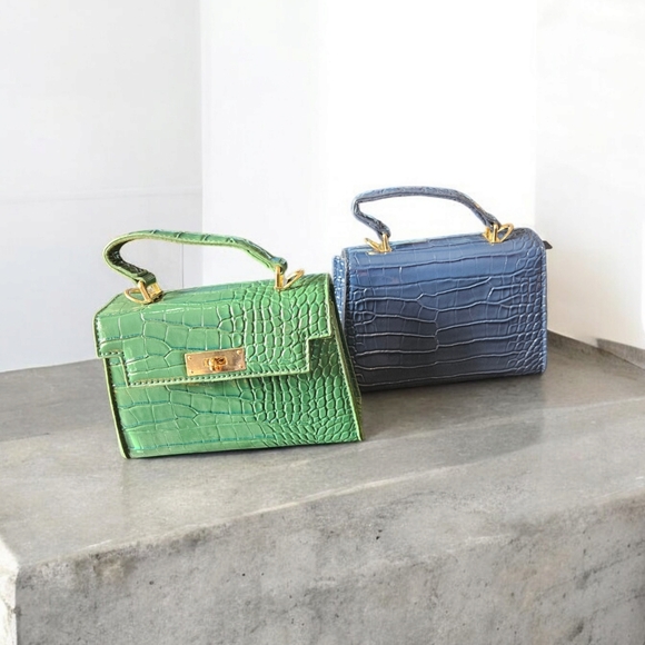 Mini Crocodile Embossed Handbag - Picture 7 of 9